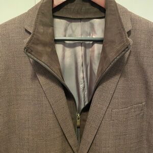 ONTOMODA Europa Men’s Blazer/Coat - Zip Out Suede Collar